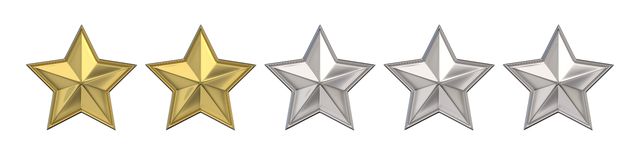 voting-concept-rating-two-golden-stars-d-render-illustration-white-background-60907242